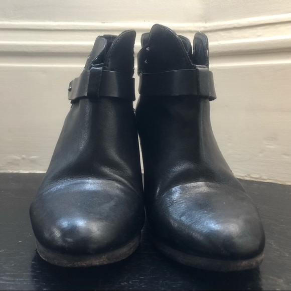 Rag & Bone Harrow Black Leather Boot Size 7 - Picture 3 of 4